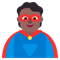 Superhero- Medium-Dark Skin Tone emoji on Microsoft